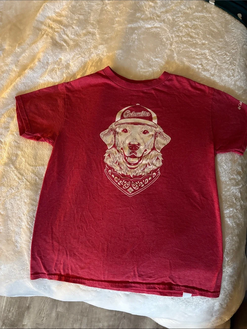 Columbia Red Dog Graphic Tee with Bandana Design